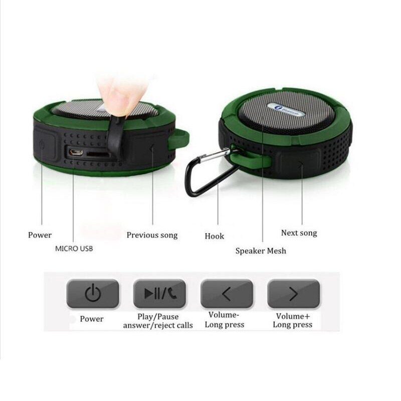 Draagbare Mini Bluetooth Speaker Waterdichte Outdoor sport kleine partij Draadloze Auto Altavoz met Gesprekken Handsfree en Zuignap