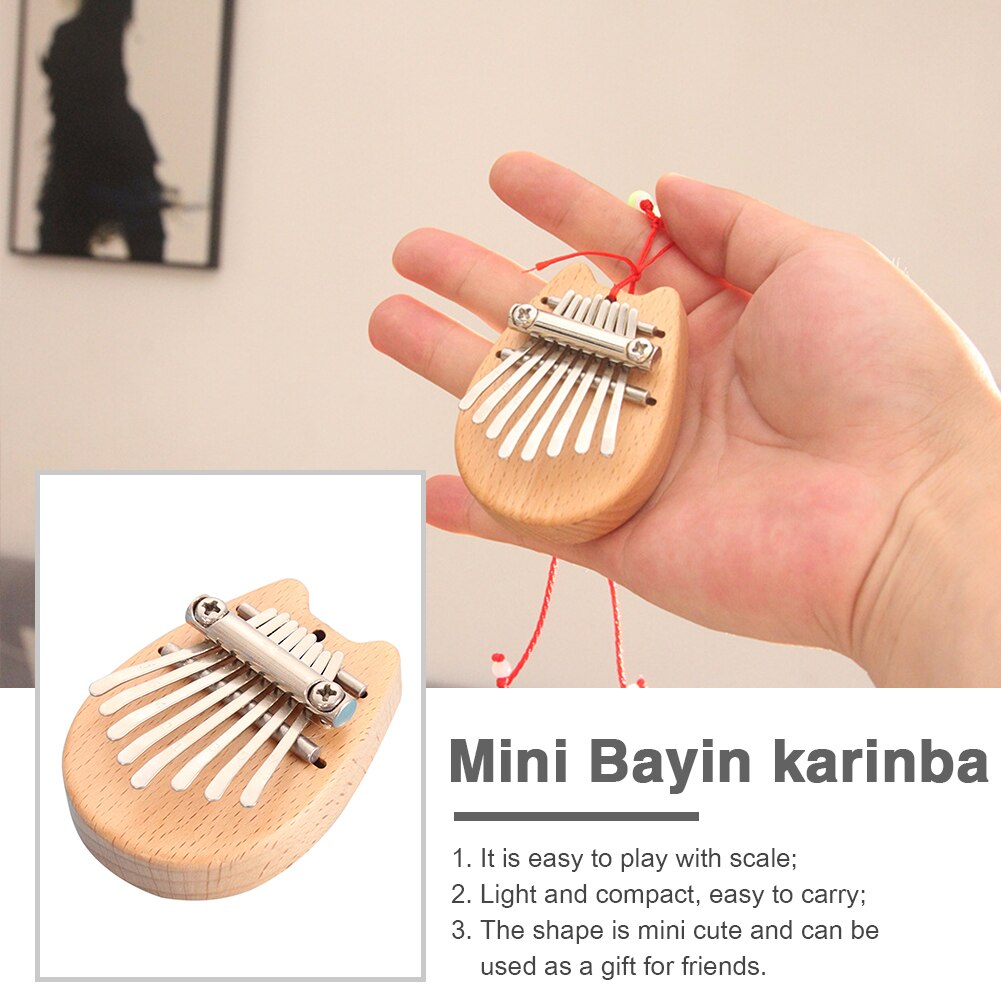 Mahogany Wood Thumb Finger Piano Mbira Mini 8 Keys Kalimba Musical Instrument Kalimba Musical Enjoyable Instrument Supplies
