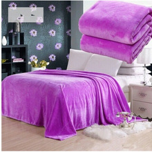 Small Super Warm Solid Micro Plush Fleece Blanket Throw Rug Sofa Bedding Office Household Kid Blanket