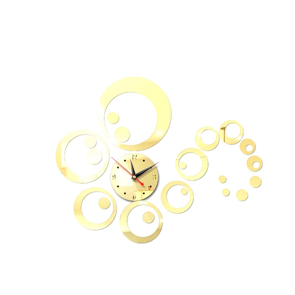 Faroot 3d acryl muursticker huishouden woonkamer kantoor spiegel dempen decoratieve muursticker klok: En