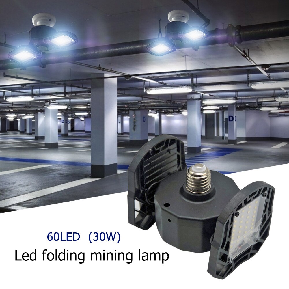 360 Graden Led Garage Licht E27 Workshop Plafond Verlichting Armatuur Vervormbare Lamp Industriële Verlichting Voor Thuis Magazijn Workshop