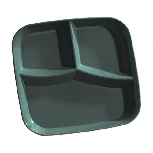 3-grids Divided Lunch Plate One Person Lunch Plate Rectangle Divided Dinner Tray Lunch Container Food Plate Bowl тарелки для еды: Atrovirens