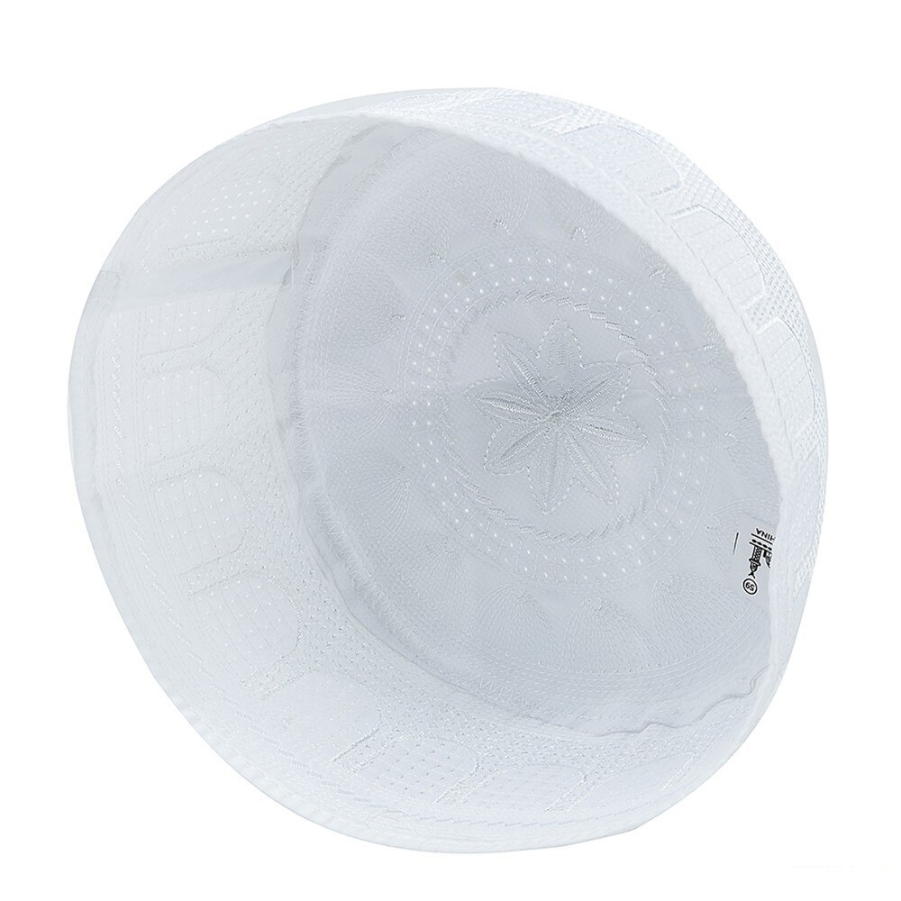 Muslim Men's Embroidery Prayer Hat Islamic Kufi Prayer Cap Muslim EID Ramadan Habib's Caps Husband Arabian Beanie Skull Hats