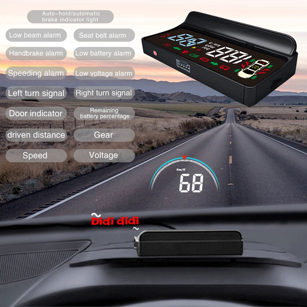 M3 OBD II 2 M3 Head-up Display Car HUD Car Speed Electric Door Gear for Tesla Model 3 Head Up Display Overspeed Warning System​