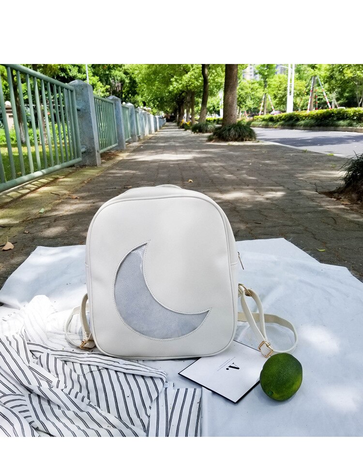 Ita – sac à dos en forme de lune avec fenêtre transparente pour enfant, cartable pour fille: 4