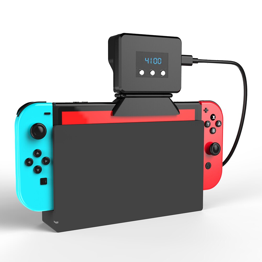 Cooling Fan for NS Switch External Turbo Pumping Cooler Radiator Base Heat Sink Temperature Display for Nintendo Switch Console