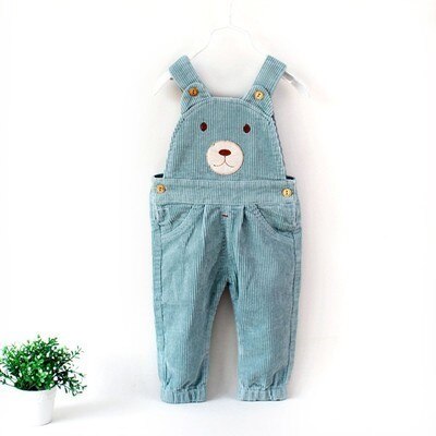 Unisex nyfödd baby overall manchester söt tecknad björn höst vinter jumpsuit för flickor pojkar godis färger barn rompers: Grön / 3t