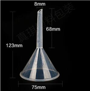 75mm Plastic funnel Triangle funnel Separatory funnel High school chemical laboratory equipment 5pcs