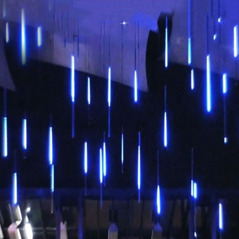 Pluie De Météores Guirlandes Lumineuses 30cm 8 Tubes 200 LED