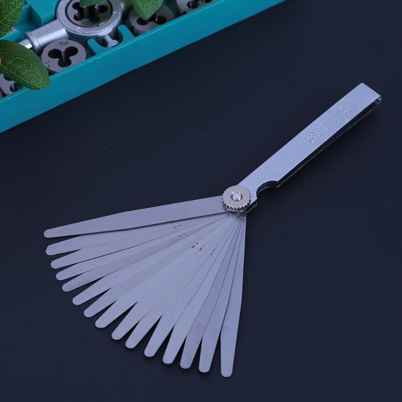 17 Blades 0.02-1mm depth Feeler Gauge Spark Plug Thickness Gap Metric Filler Feeler Gauge Metric Measurement Measuring Tools