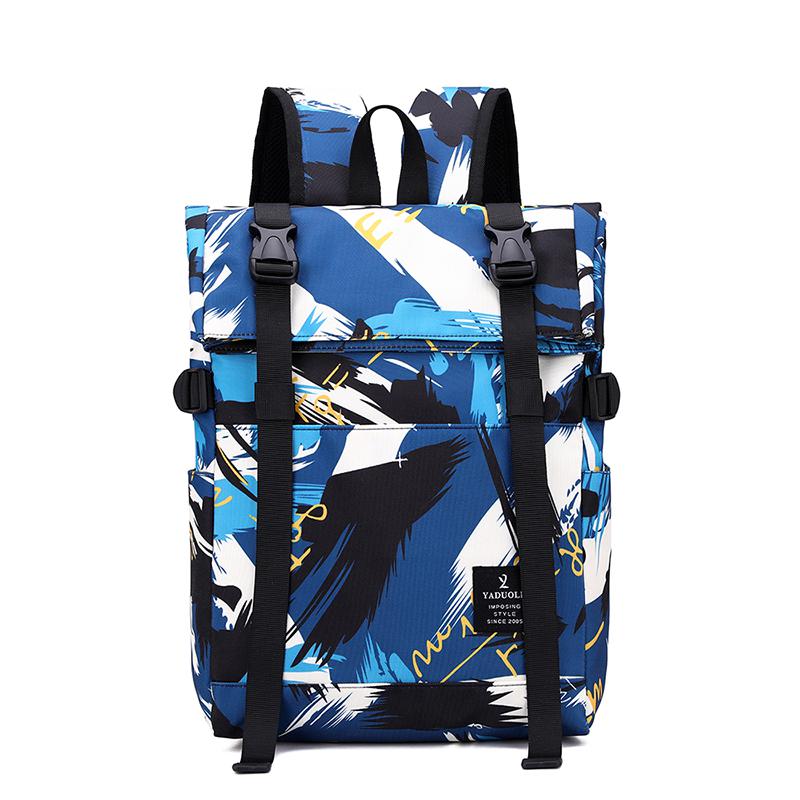 Printing Backpack For Women Men School Bags Girls Boys 15.6 Inch Laptop Backpacks Cool Travel Bag: Blue