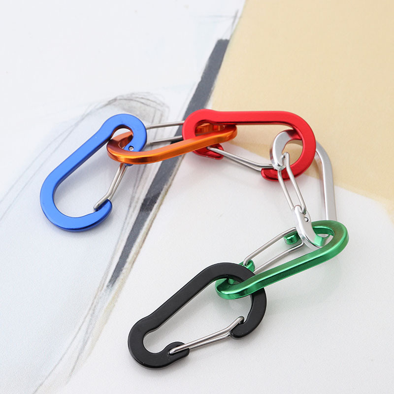 6pcs Carabiner Keychain Key Chain Fishing Carabiners Small Carabiner for Bag Snap Hook Outdoor Camping Multi Tool Key Chain