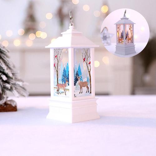 Julemanden hjem dekoration led lys lampe hængende lanterne juledekoration: 1