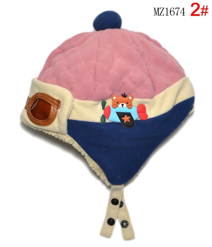 låve Pilot flyger lue takrenne jenter vinter varm bomber pluss fløyelshatter låve lappeteppe øreklokker ørehette baby øreklaff beskyttelse: 2