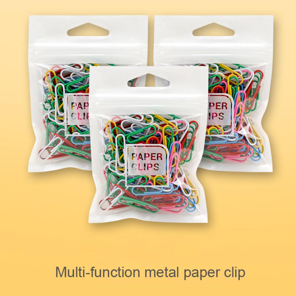 Lot de 100 trombones colorés pour notes classées, pour enfants, étudiants, papeterie scolaire, fournitures de bureau