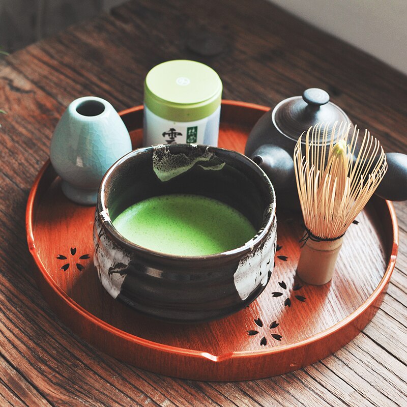 Japansk matcha bambusbørste te sæt japansk te sæt te tilbehør kung fu tekop værktøjer