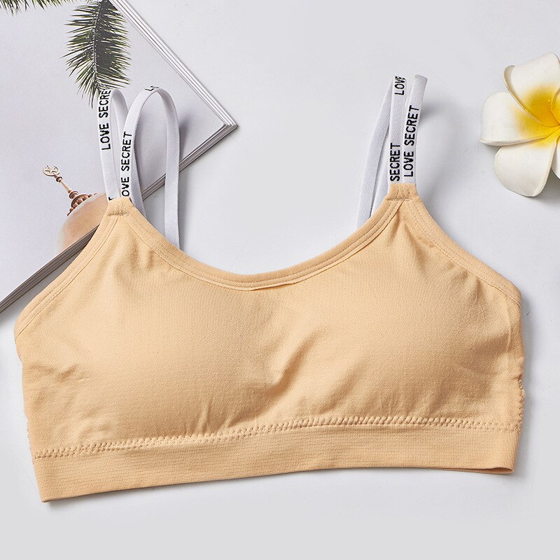 Adolescente mince épaule sans couture sport enveloppé poitrine fronde dames gilet amovible éponge tampon évacuant l'humidité sous-vêtements: WHITE
