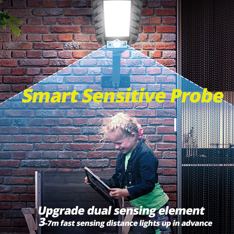 180COB Outdoor Solar Street Lamp Integrated Human Body Induction Wall light Garden Spotlight Smart Sensitive Power LED Sales
