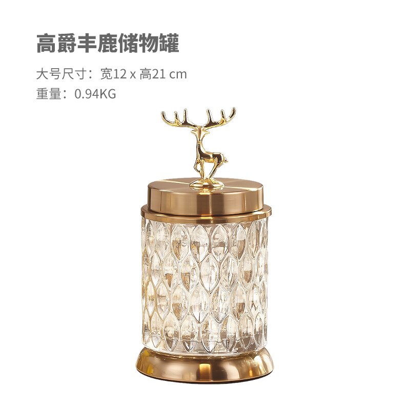Image showcasing Nordic Light Luxury Glass Storage Tank Crafts Deco... – Vicedeal