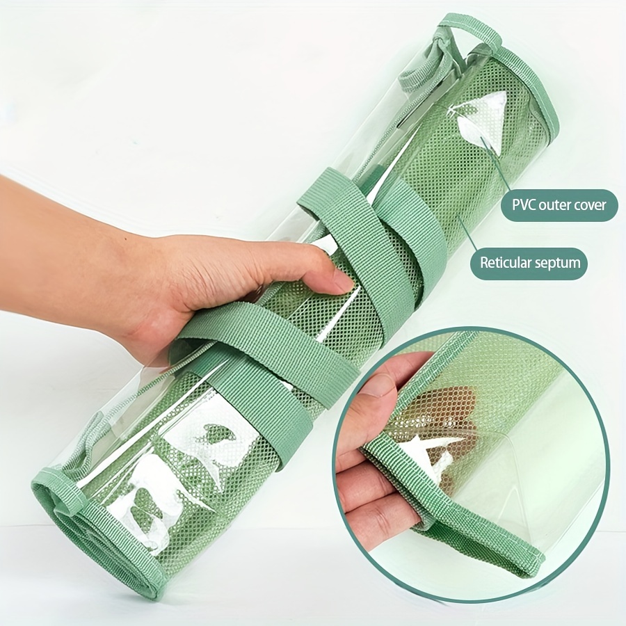 Carpeta de mano impermeable transparente portátil de gran capacidad, bolsillo para archivos autoadhesivo, suministros de oficina