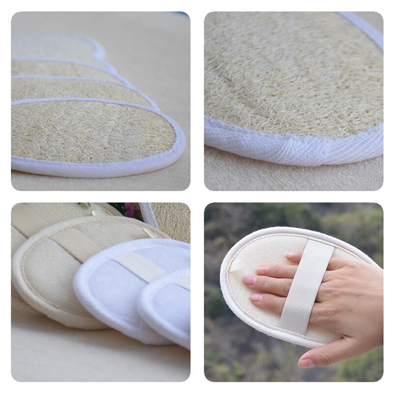 Natürliche Luffa Schwamm Badewanne Peeling Schlecht Handschuhe Handtuch Haut Rabatt Pad Männlichen Weibliche Gesichts Reinigung Pinsel Peeling Handschuhe