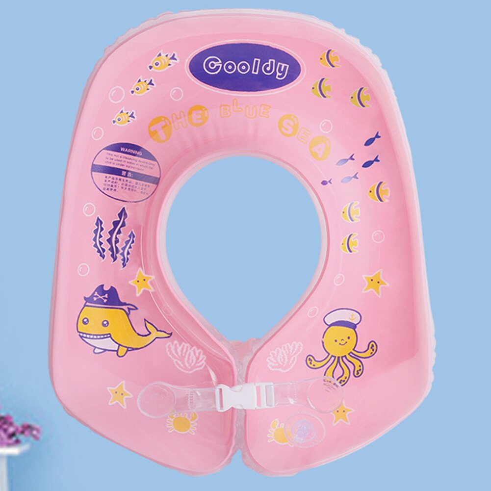 Anillo flotador inflable con estampado de dibujos animados para bebidas, bolsa de aire en capas para verano