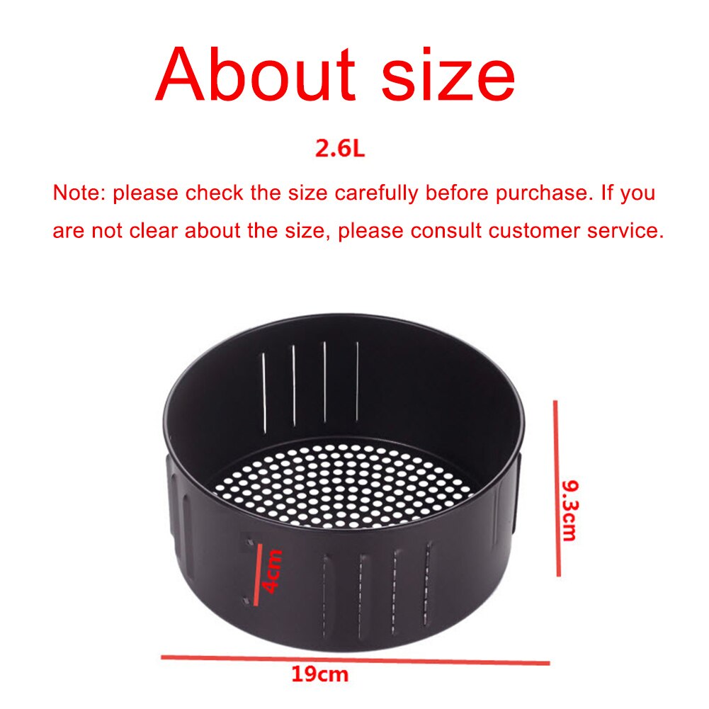 Air Fryer Replacement Basketr Non-Stick Accessories Basket Draining Oil Kitchen Roasting Healthy Food Cooking Tools: 2.6