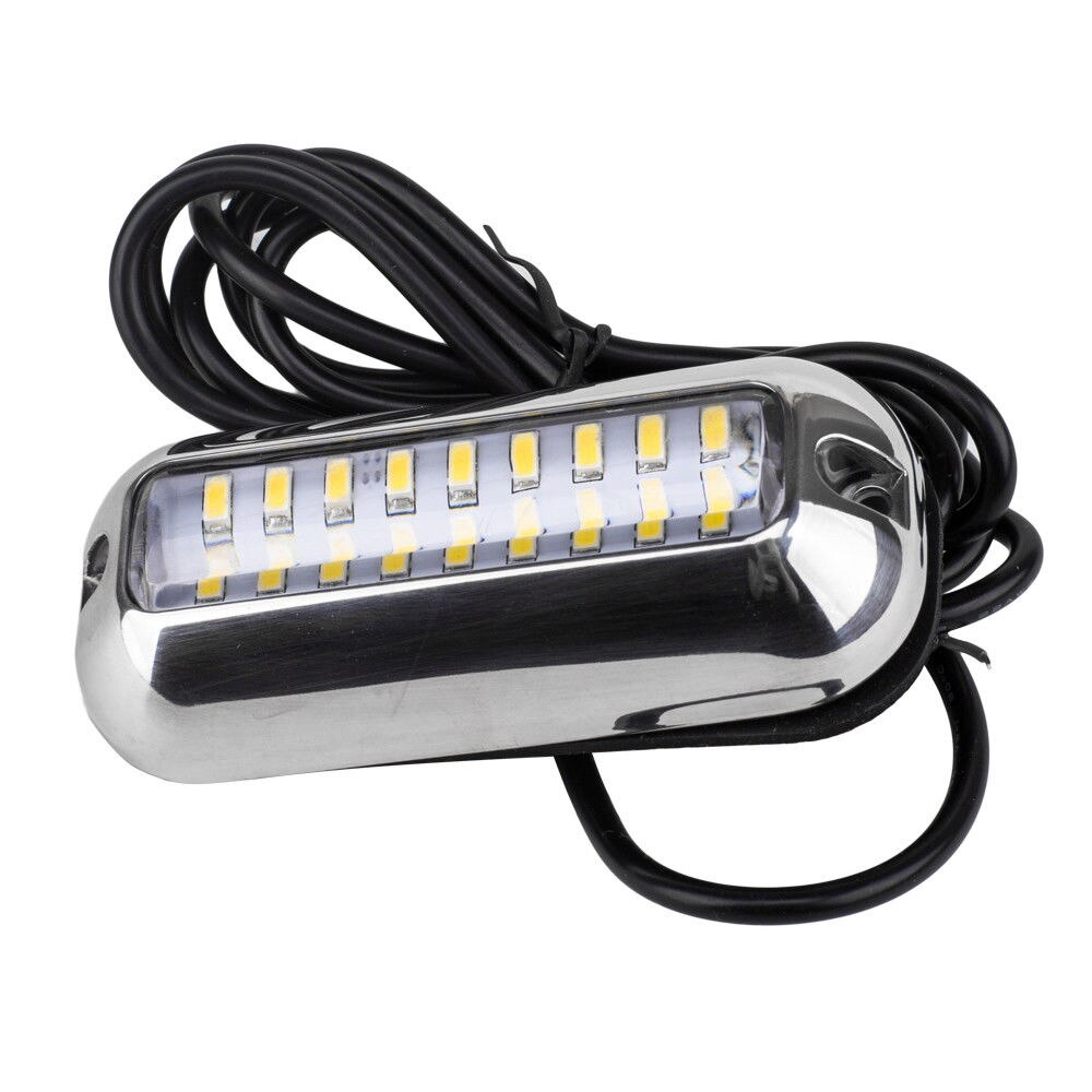 Båtlampa 12v 27 led lockbete natt fiskesökarlampa ljus shads fiske led båtfiske djupt under vattnet  ip68 50w ljus