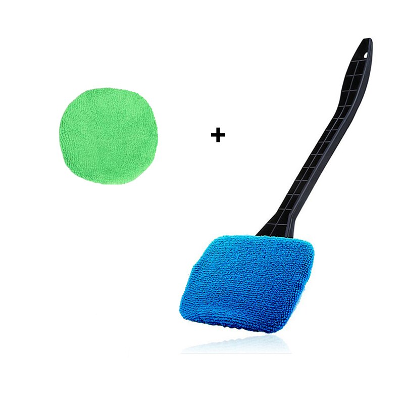 Car Window Cleaner Brush Kit Windshield Cleaning Wash Tool Inside Interior Auto Glass Wiper With Long Handle Car Accessories: Set 2