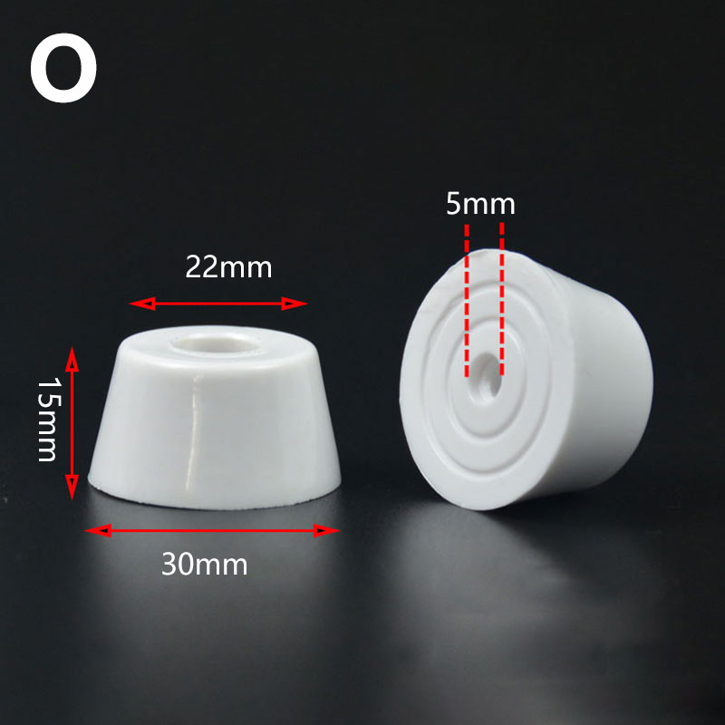 10 Stuks Anti Slip Meubelpoten Voeten Pads Voor Kast Bed Tafel Wit Conische Rubberen Schokkussen Vloer Beschermer Meubelonderdelen: Black