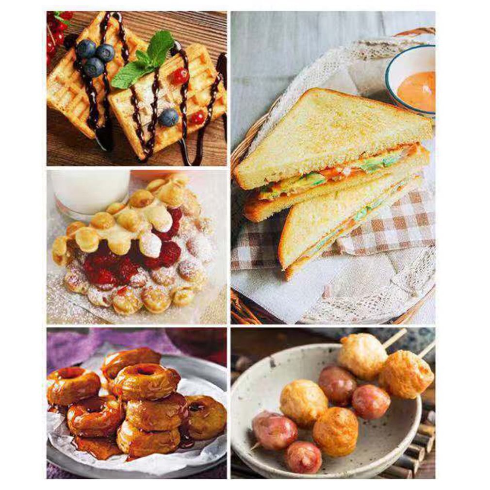 Household Double-Sided Mini Bread Machine Triangle Plate Bake Fried Egg Barbecue Breakfast Machine