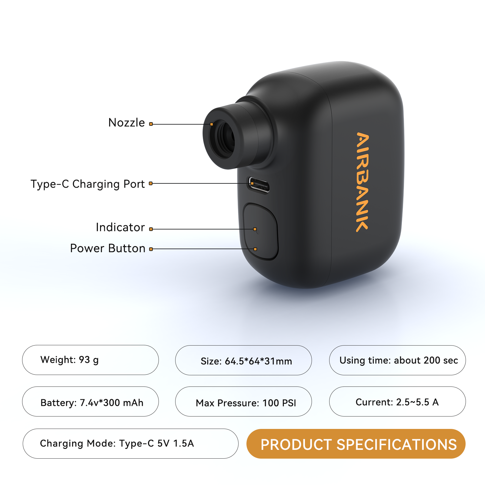Mini Bike Pupmp 100PSI Portable Electric Air Pump Presta Schrader Valve Cycling Bicycle Accessories