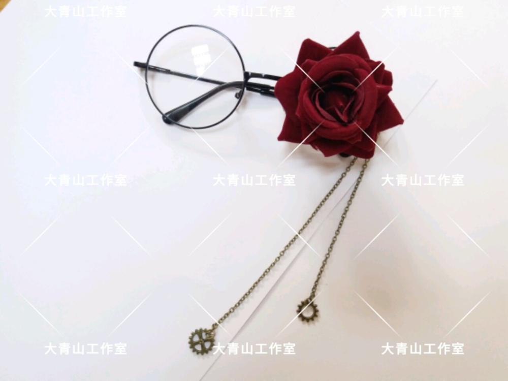 Steampunk brillen De voormalige is de wind diablo rose retro Gradiënt Spiegel Lens Bril Vintage Zonnebril props: Rood