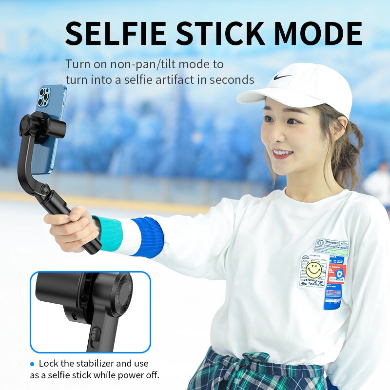 Smartphone Handheld Gimbal Stabilisatoren Selfie Stok Statief Anti-Shake Draadloze Bluetooth Afstandsbediening Uitschuifbare Opvouwbare