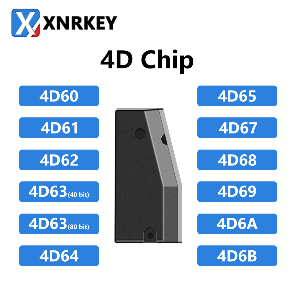 Chip transpondedor de llave de coche XNRKEY 4D60 4D61 4D62 4D63 40Bit 4D63 80Bit 4D64 4D65 4D67 4D68 4D69 4D6A 4D6B Chip en blanco