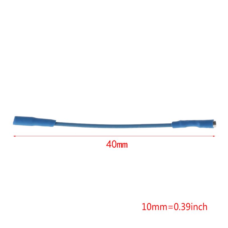 4 stk universelle sølvkabler ledningskabel 40mm til 1.2-1.3mm pinner dreieskive phono hodeskall tonearm 634a