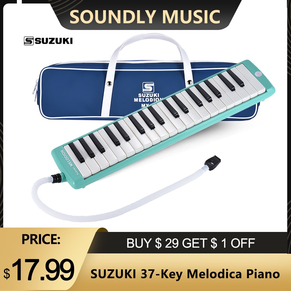 Suzuki MX-37D 37-Key Melodion Melodica Piano Muziekinstrument Met Draagtas Irin 37 / 32 Toetsen Melodica voor Kinderen