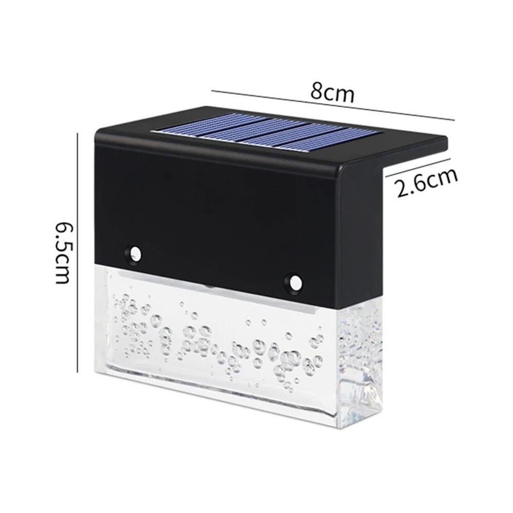 Solar Power Light Sensor Led Outdoor Lighting Porch Courtyard Garden Fence Path Lights Waterproof Landscape Step Deck Solar Lamp