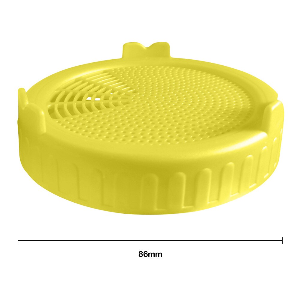 Bean Sprout Cover Fermentation Strainer Lids Food Grade Mesh Sprout Cover Kit Peanut Sprouting Lid for Mason Jar: Yellow