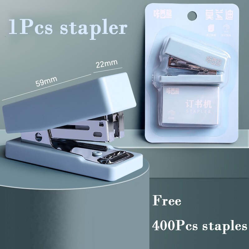 Bear Mini Stapler Set with 400pcs Staples Kawaii Astronaut Paper Binder Stationery Office Binding Tools School Supplies: 06