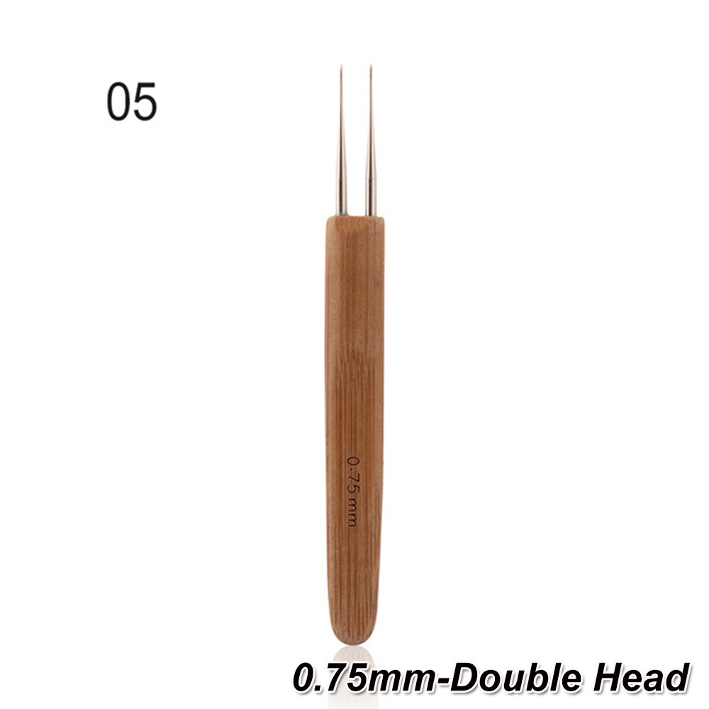 Bambu dreadlock nålverktyg för fläta hantverk smooth touch dreadlock virknål dreads verktyg 0.5mm 0.75mm för hårförlängning: 5