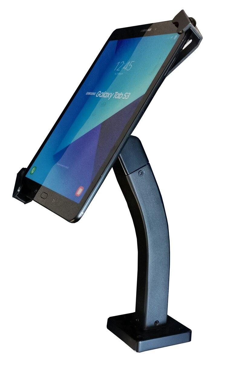 Universal tablet wall mounting holder anti-theft desktop mount bracket lock holder display stand for 9.7-12.9 iPad Samsung ASUS