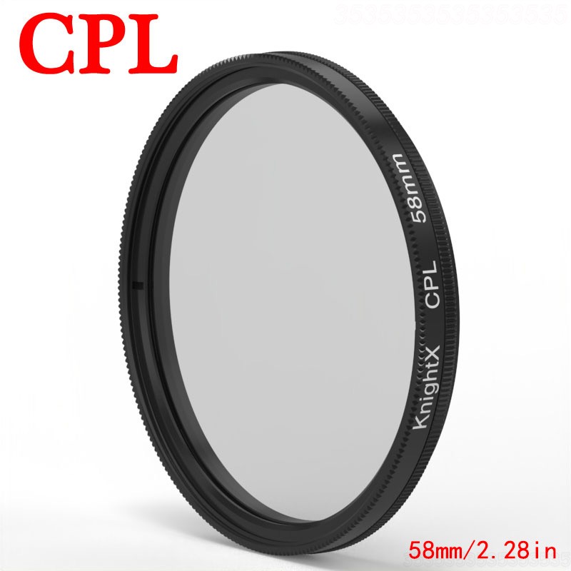 KnightX Camera Lens Circular Polarizer Filter CPL ND2-1000 for Camera Lens Filter 58mm 67mm 72mm 77mm
