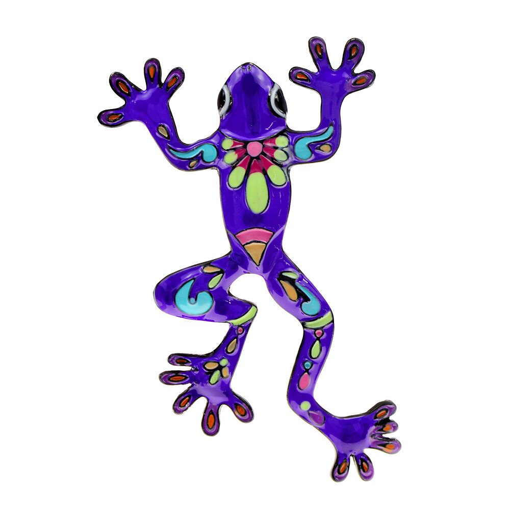 CINDY XIANG – broches en forme de grenouille pour femmes, 4 couleurs disponibles, en émail, dessin animé, Animal, de: purple