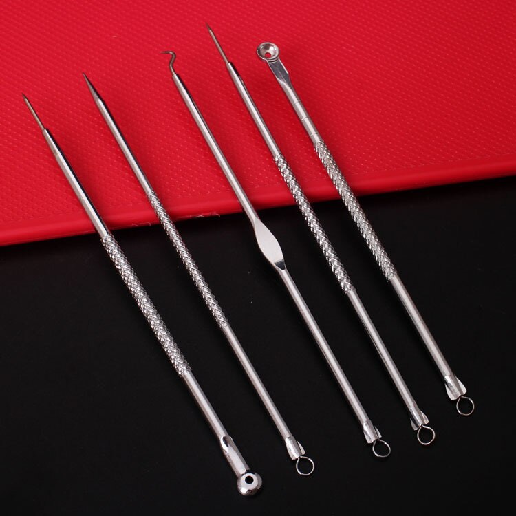 Set van 5 premium mee-eters, acne, comedonen, puistjes, vlekverwijderaars, mee-eters, puistjes, naalden, huidverzorgingsset