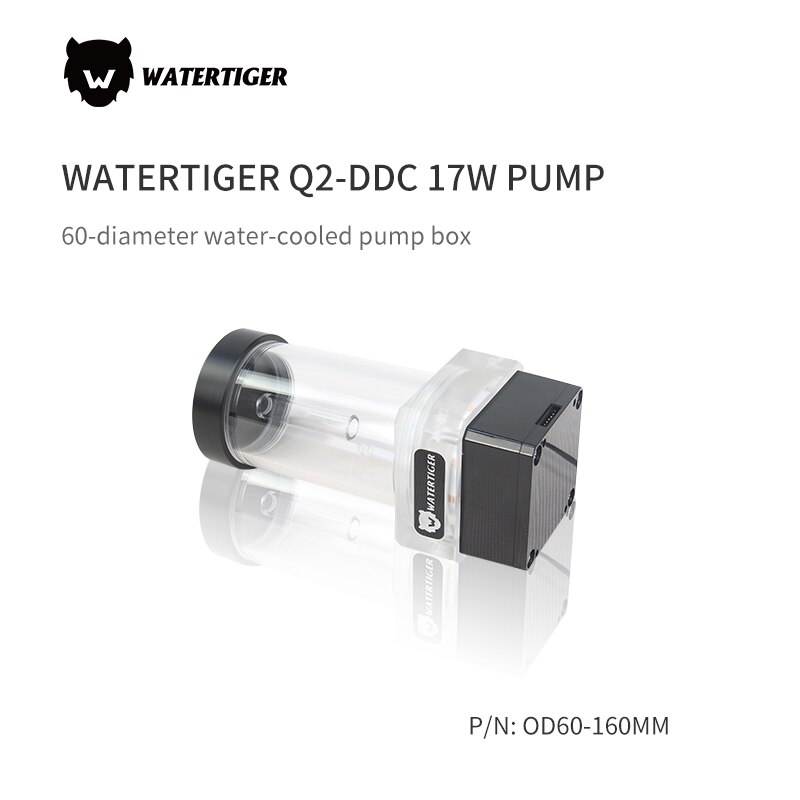 watertiger Q2-DDC-RGB computer water-cooled water pump PWM speed control 17W pump box combination 5V AURA: Q2-OD60-160