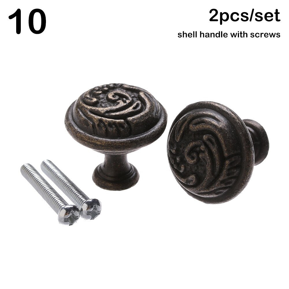 Poignées de meuble en côtes antiques, forme ronde Foy, bouton de fusion rétro, poignées de garde-robe, poignée de porte, raccords de quincaillerie, 2 pièces