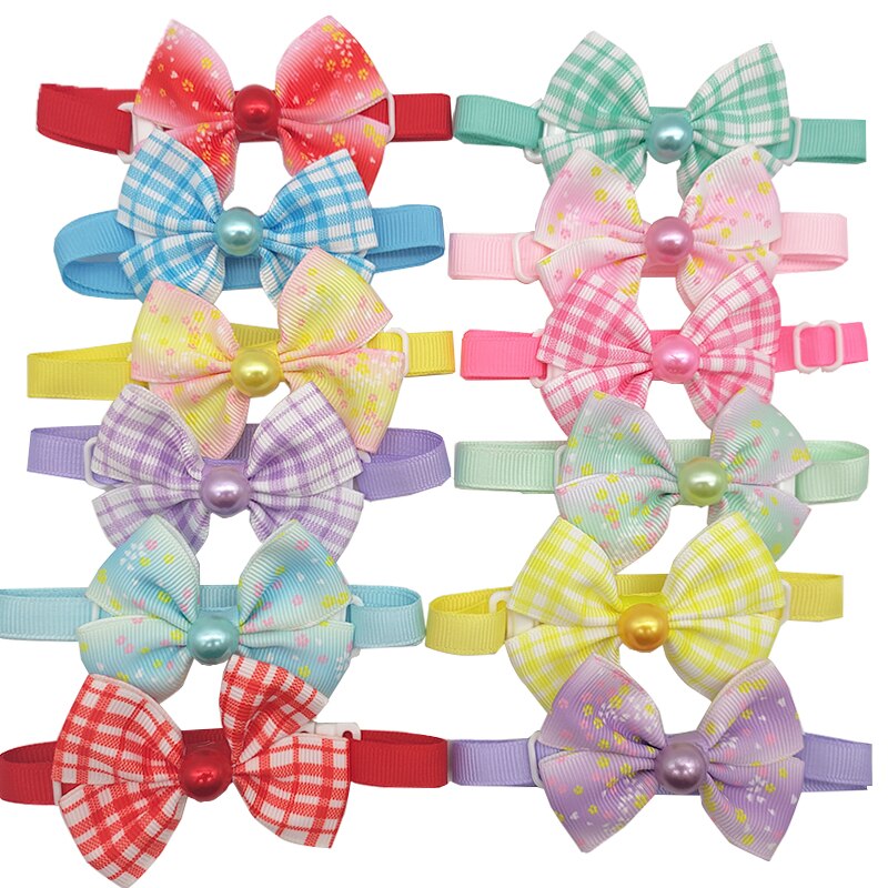 50/100 pc puppy hondenstrikken, handgemaakte strik met parel, hondenverzorgingsaccessoires, hondenstrik, huisdierbenodigdheden, hondenaccessoires