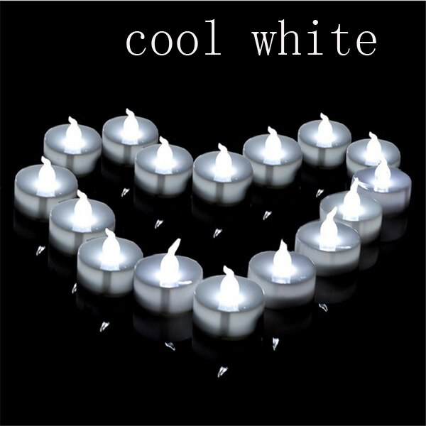 Pack of 12 Color Changing Led Tea Lights,Battery Operated Decorative Flameless Tealights Candle For Halloween Decoration Bar: cool white not flash