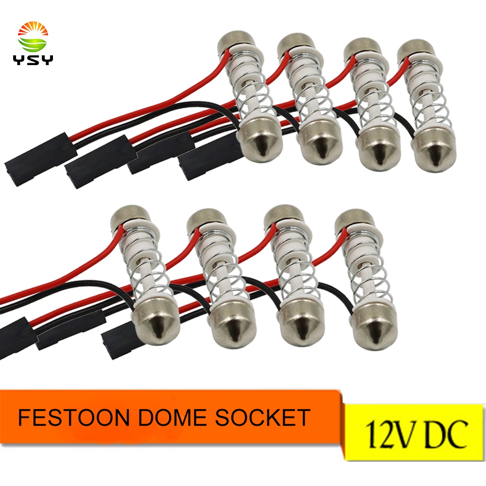 YSY 10pcs T10 Ba9s T4w Festoen Connector Wire Kabels Voor Alle Auto Licht Led Panel Lichtkoepel Socket Harness stekkers Pin Adapter